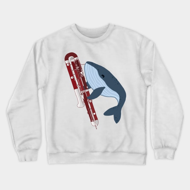 Contrabassoon Whale Crewneck Sweatshirt by Artstuffs121